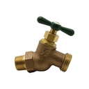 3/4" MIP x 3/4" GHT Brass No-Kink Hose Bibb - W04