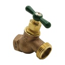 1/2" FIP x 3/4" GHT Brass No-Kink Hose Bibb - W04