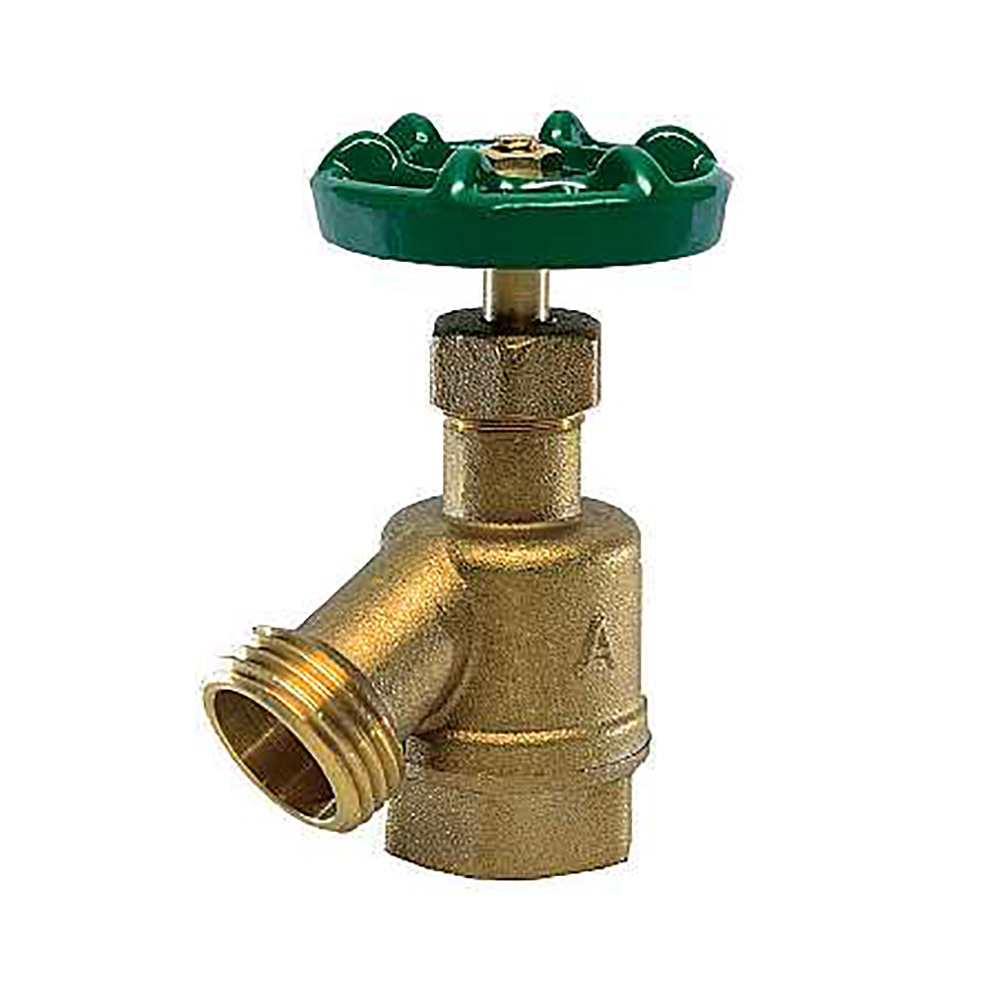 1" FIP x 1" GHT Brass Bent Nose Garden Valve - W02