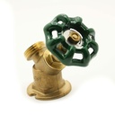 3/4" FIP x 3/4" GHT Brass Flanged Threaded Sillcock Valve - W02