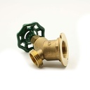 3/4" FIP x 3/4" GHT Brass Flanged Threaded Sillcock Valve - W03