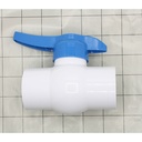 3/4" Slip PVC Ball Valve - Blue Handle (Heavy-Duty) - W03