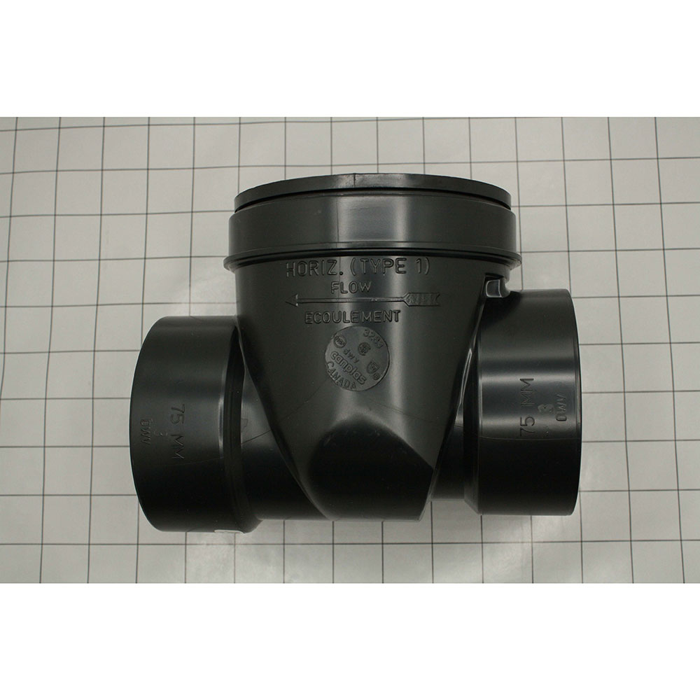 3" ABS Backwater Valve with DWV Hubs - W05