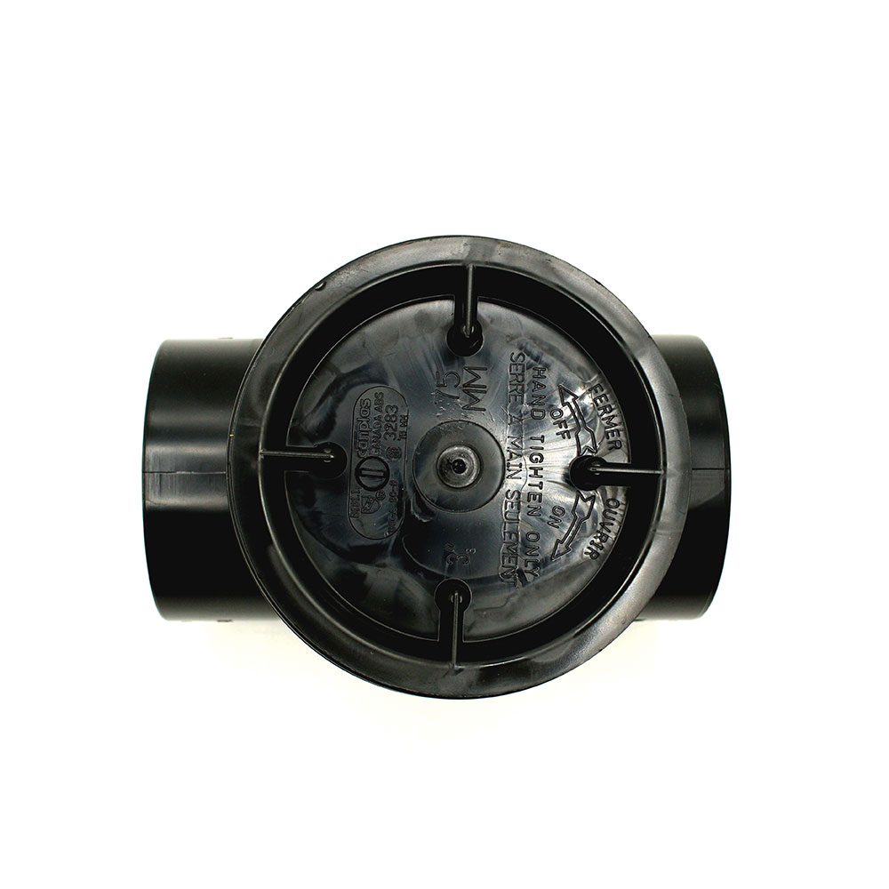 4" ABS Backwater Valve with DWV Hubs - W03