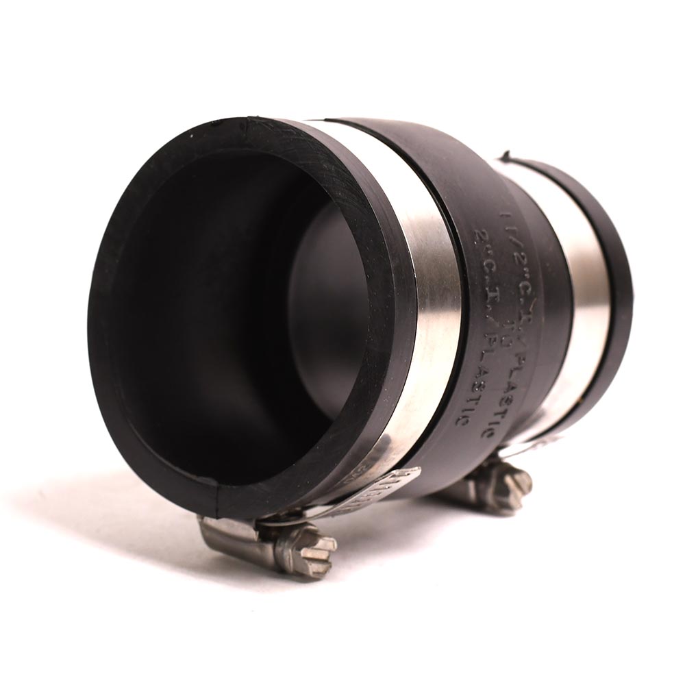 P1056-215 2" Cast Iron or Plastic to 1-1/2" Cast Iron or Plastic Flexible Repair Reducer Coupling - W02