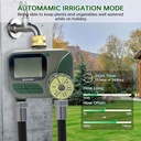 Two-Zone Hose Faucet Digital Water Timer with 360° Brass Swivel Connector 62040