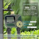 Two-Zone Hose Faucet Digital Water Timer with 360° Brass Swivel Connector 62040