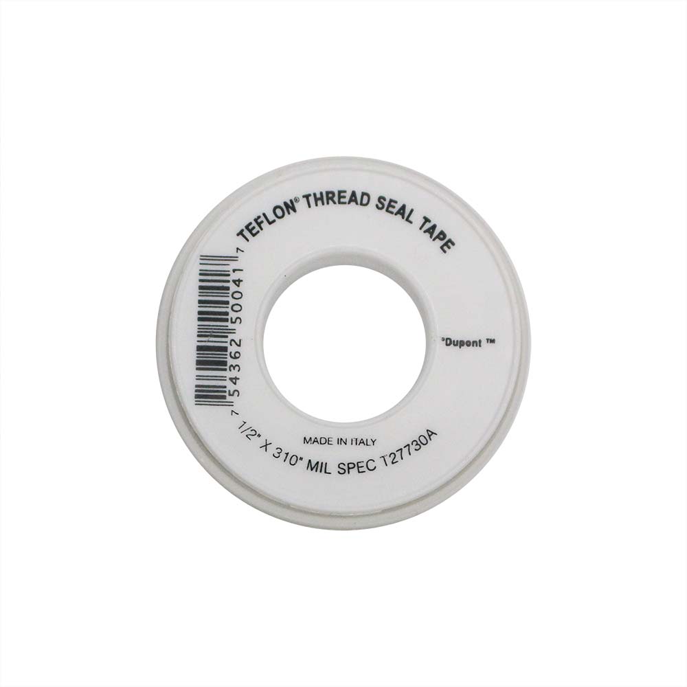 157-T 1/2 X 600" Teflon / PTFE Thread Sealing Tape - White - W02