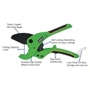 345-T 1-5/8" Heavy-Duty Ratchet PVC Tube Cutter - W05