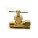705-T 1/4 Compression X 1/8 MIP Straight Needle Valve  - W02