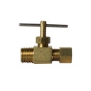 706-T 1/4 Compression X 1/4 MIP Straight Needle Valve - W02