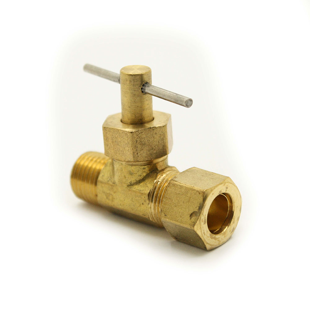 706-T 1/4 Compression X 1/4 MIP Straight Needle Valve - W05