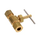 708-T 3/8 Compression X 3/8 Compression Straight Needle Valve - W02