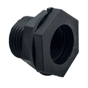 713-T Black Nylon Evaporative Cooler Overflow Drain - 3/4" Male GHT x 1/2" FIP - W04