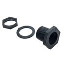 713-T Black Nylon Evaporative Cooler Overflow Drain - 3/4" Male GHT x 1/2" FIP - W05