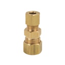 1059-T 62R 3/8" Comp x 1/4" Comp Lead-Free Brass Reducer Coupling - W02