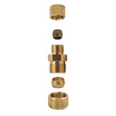 1059-T 62R 3/8" Comp x 1/4" Comp Lead-Free Brass Reducer Coupling - W03