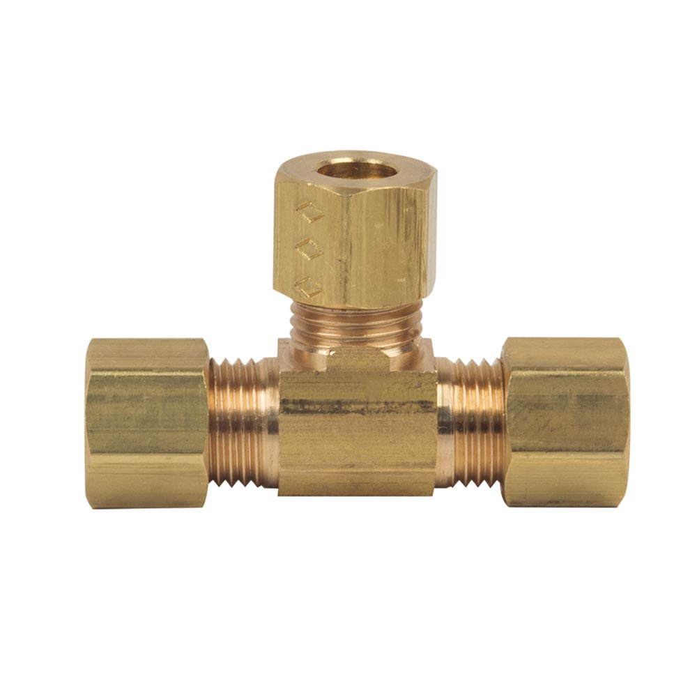 1065-T 64-C 1/4" Comp Lead-Free Brass  Tee - W02
