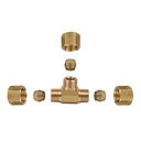 1065-T 64-C 1/4" Comp Lead-Free Brass  Tee - W03