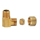 1099-T 69-C 3/8" Comp x 1/4" MIP Lead-Free Brass 90 Elbow - W03
