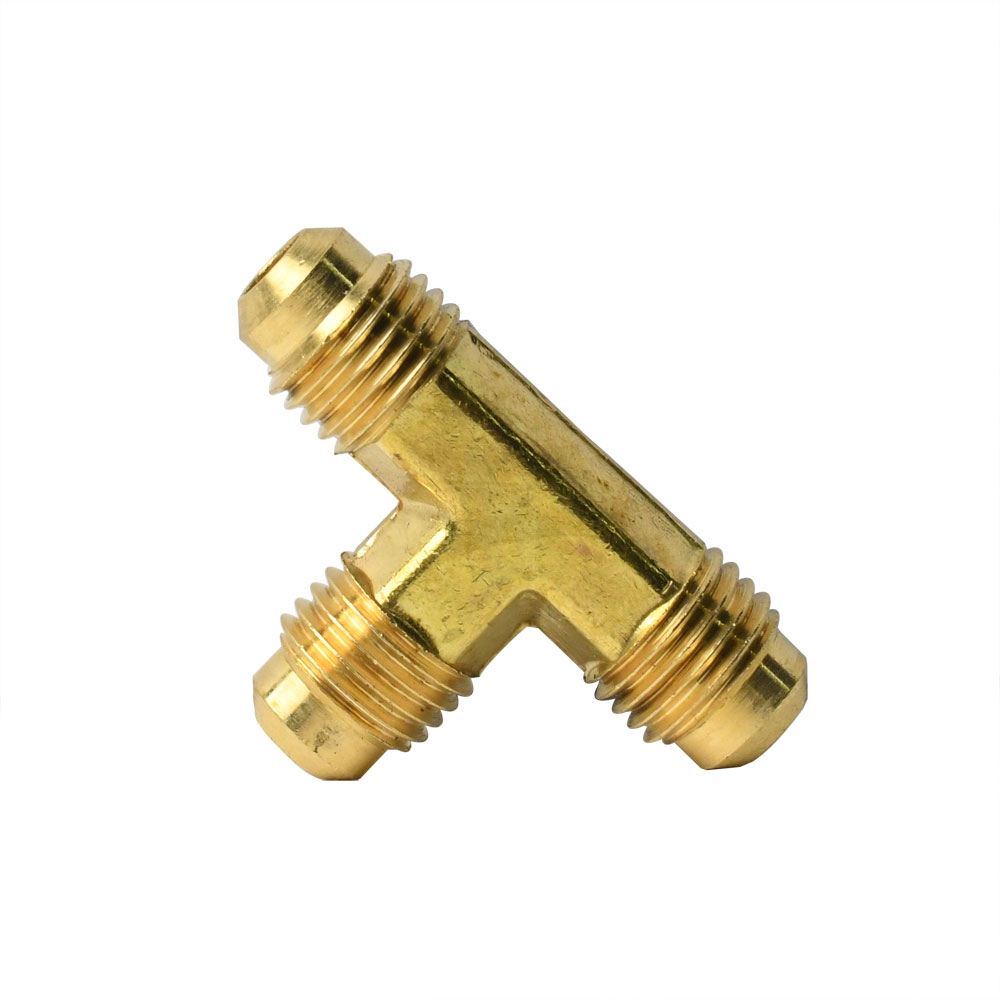 1117-T #44-F 1/4" Brass Flare Tee - W02