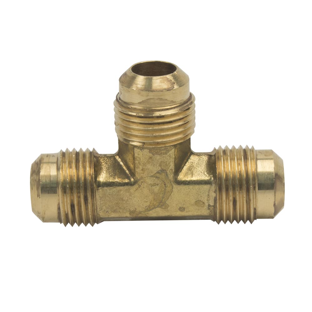 1120-T# 44-F 1/2" Brass Flare Tee - W02