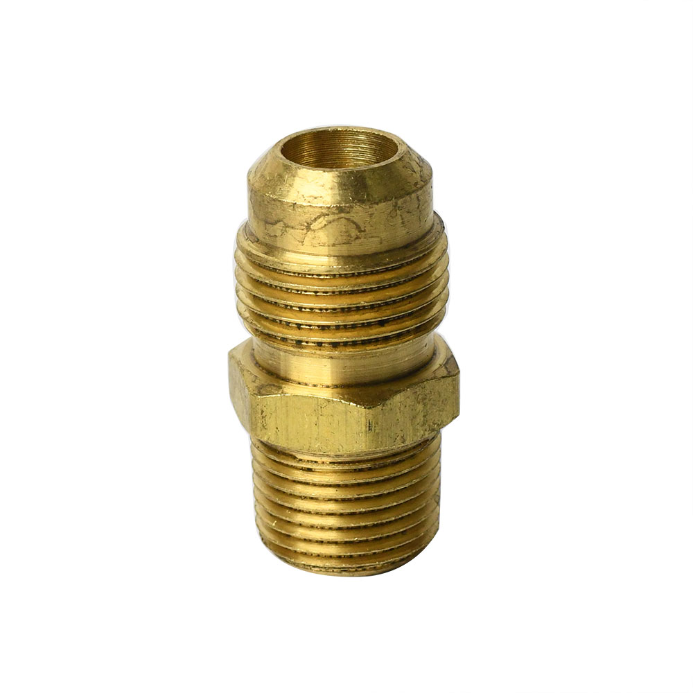 1141-T 48 1/2" X 3/8" Brass Flare MIP Adapter - W02