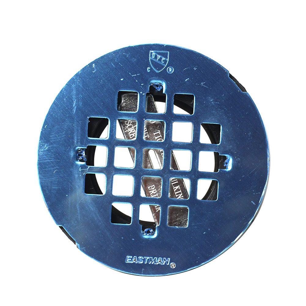 1247-T ABS No-Caulk Shower Drain with Stainless Steel Square Grid Top Strainer - W03