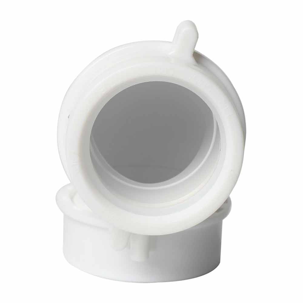 1260-T 1-1/2" PVC Slip Joint 90 ELBOW with (2) 1-1/2" Slip Joint Washers - W03