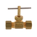 707-T 1/4 Compression X 1/4 Compression Straight Needle Valve