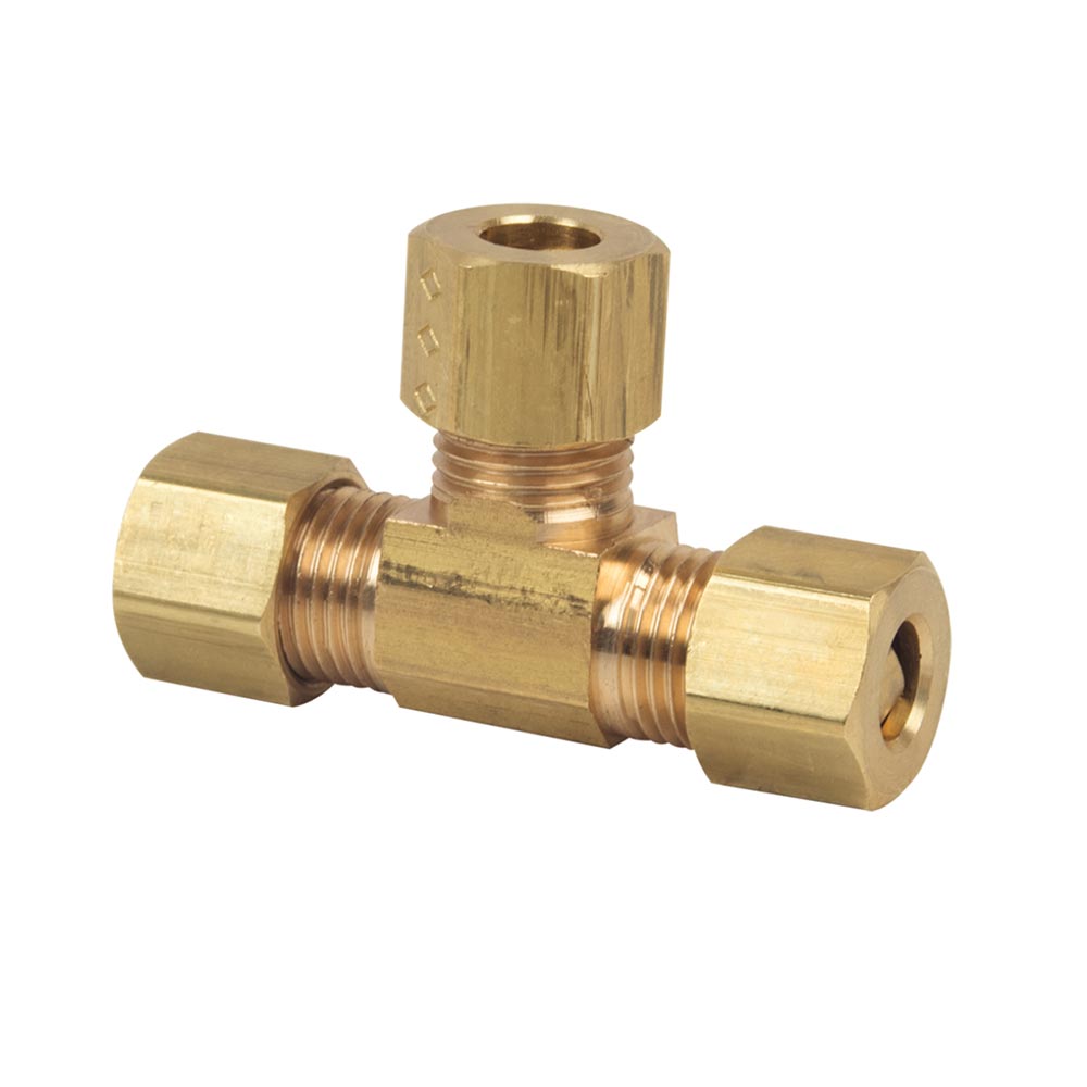 1065-T 64-C 1/4" Comp Lead-Free Brass  Tee