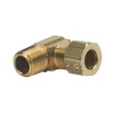 1099-T 69-C 3/8" Comp x 1/4" MIP Lead-Free Brass 90 Elbow