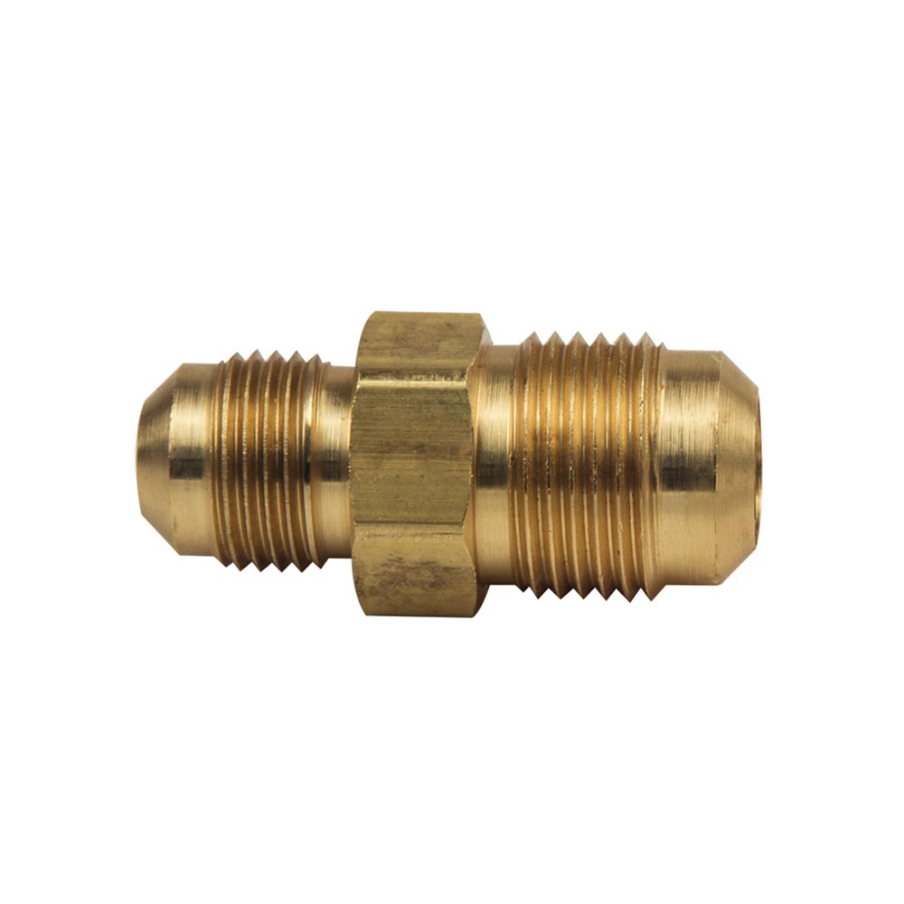 1110-T #42R 1/2" x 3/8" Brass Flare Coupling