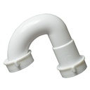 1653-T 1-1/2" PVC J-Bend with (2) 1-1/2" Slip Joint Nuts & (2) Slip Joint Washers & 1-1/2" x 1-1/4" Reducer Slip Joint Washer