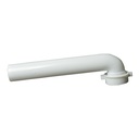 1658-T 9-1/2" PVC Slip Joint Waste Arm / Bend with 1-1/2" Slip Joint Nut & Washer