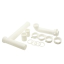 1668-T 1-1/2" x 16" Telescopic End Outlet Universal Sink Waste with Direct Connect & Slip Joint Connect - (4) Slip Joint Washers (2) Direct Connect Washers