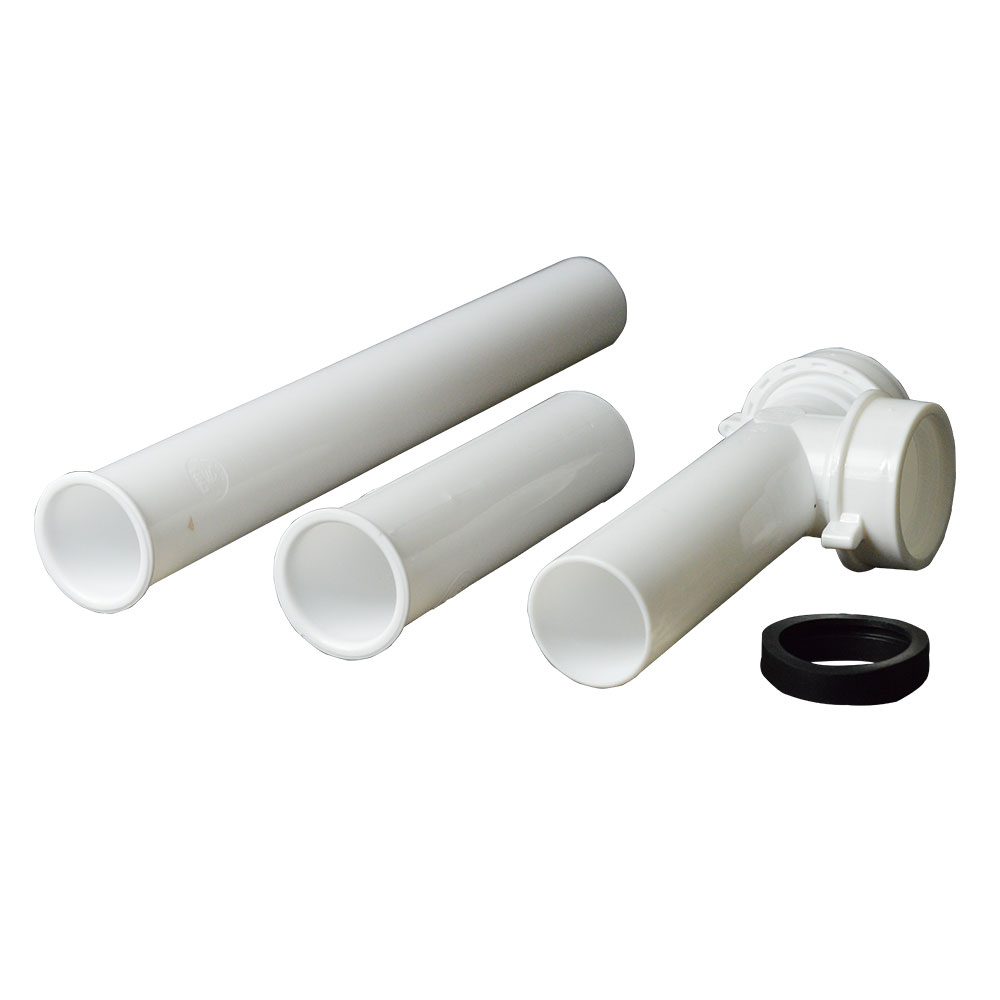 1679-T 1-1/2" PVC End Outlet Disposable Kit with Disposable Gasket & End Outlet Baffle Tee - (2) Slip Joint Nut (1) Direct Connect Gasket (2) Slip Joint Washers