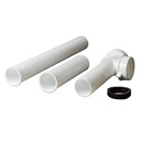 1679-T 1-1/2" PVC End Outlet Disposable Kit with Disposable Gasket & End Outlet Baffle Tee - (2) Slip Joint Nut (1) Direct Connect Gasket (2) Slip Joint Washers