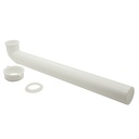 1681-T 1-1/2" x 15" PVC Flanged Waste Bend with Direct Connect Nut and Washer