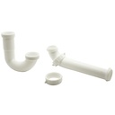 1682-T 1-1/4" x 1-1/4" PVC P-TRAP with (2) Slip Joint Nuts and (2) Slip Joint Washers