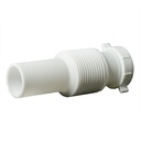 1684-T 1-1/2" x 12" Flexible Slip Joint Extension Tube with Slip Joint Nut & Washer (Form-Fit Style)