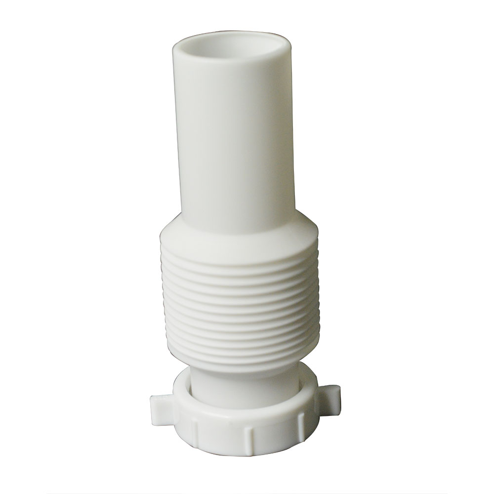 1686-T 1-1/2" X 12" Flexible Flanged Tailpiece with Direct Connection (Form-Fit Style)
