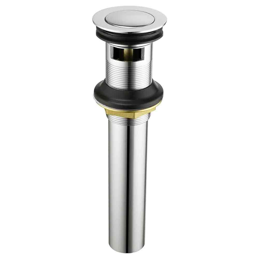 2015-T Lavatory Sink Pop Up Drain Assembly with Overflow - Chrome Plated Brass