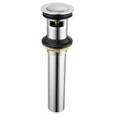 2015-T Lavatory Sink Pop Up Drain Assembly with Overflow - Chrome Plated Brass