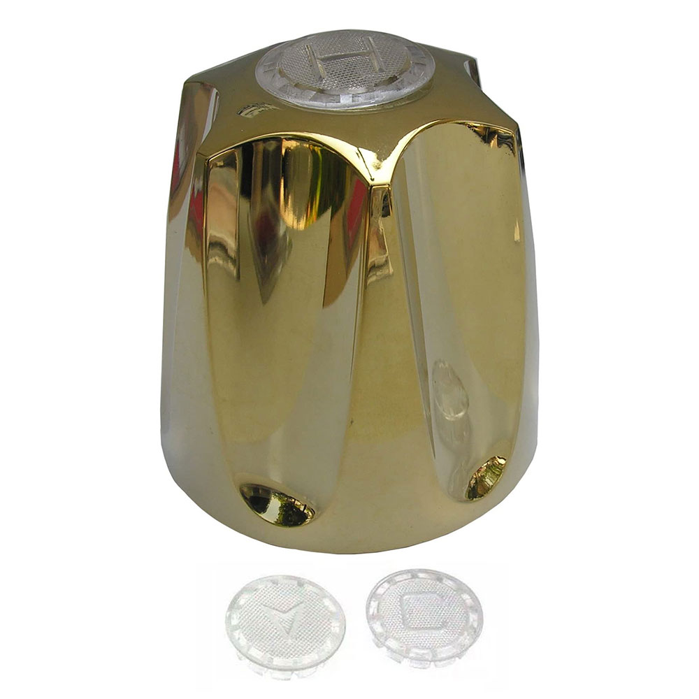 2237-T Price Pfister Large Verve Tub Shower Faucet Handle - Polished Brass Metal with Hot/Cold/Diverter Buttons