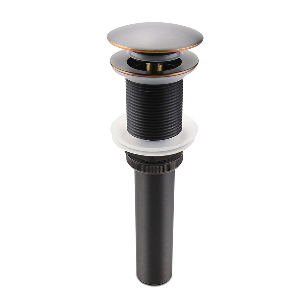 5812-T Lavatory Sink Push Pop-Up Drain without Overflow - 1-1/4" x 6" Tailpiece - ORB
