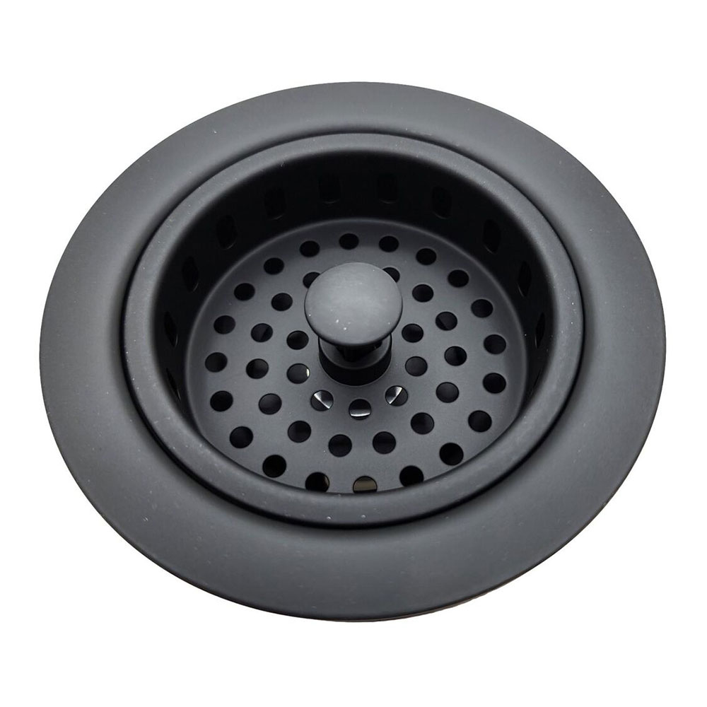 5923-T Kitchen Sink Basket Strainer - Matte Black