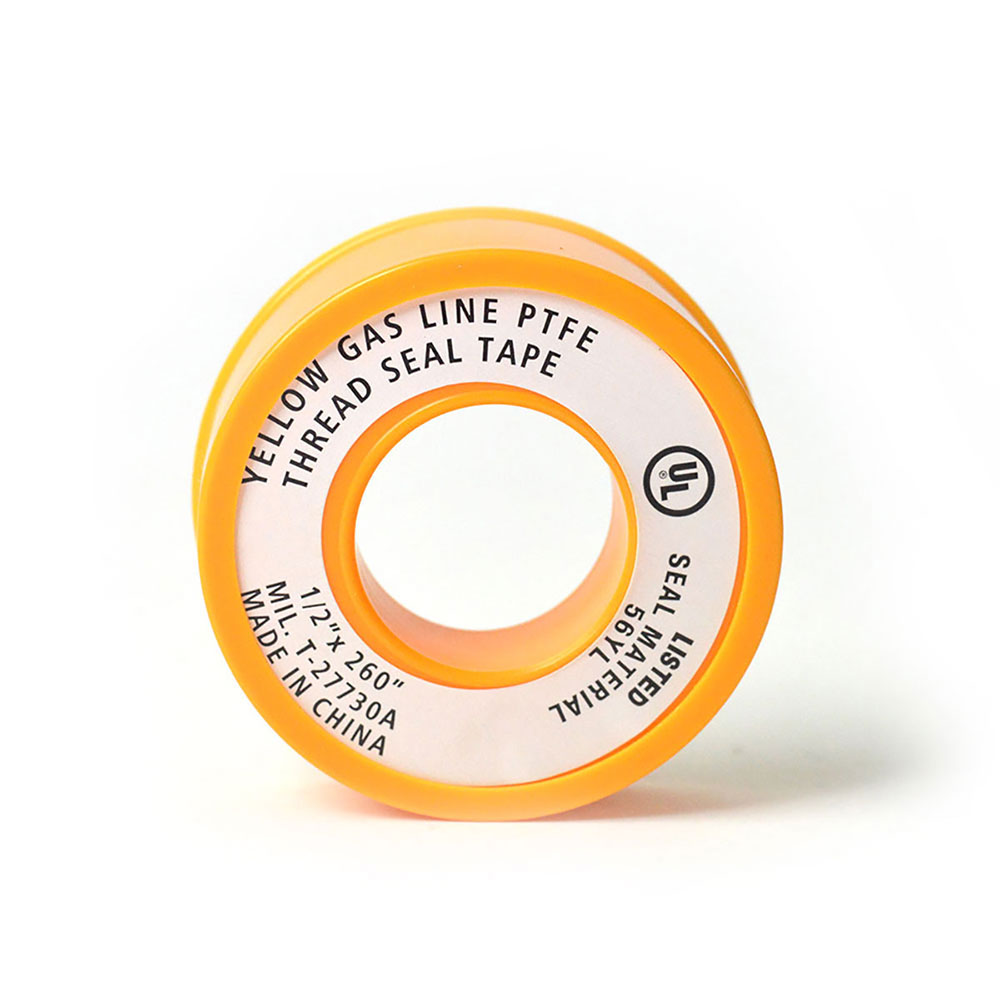 1/2" x 260" Yellow Thread Sealing PTFE Plumber's Tape - BULK