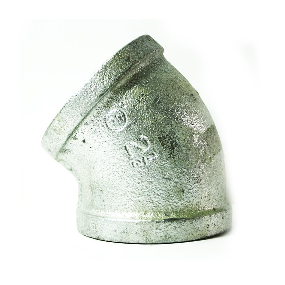 2-1/2" Galvanized Steel 45 Elbow