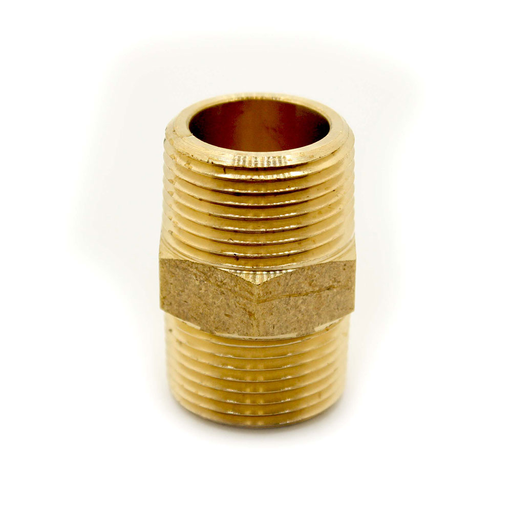 1/4" Brass Hex Nipple (FA414)